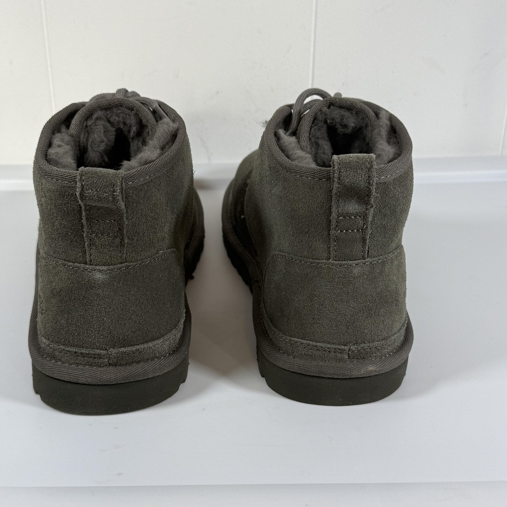 UGG Boots Mens Size 10 Gray Suede Chukka Wool Lined Ankle Winter Casual Comfort - Picture 3 of 10
